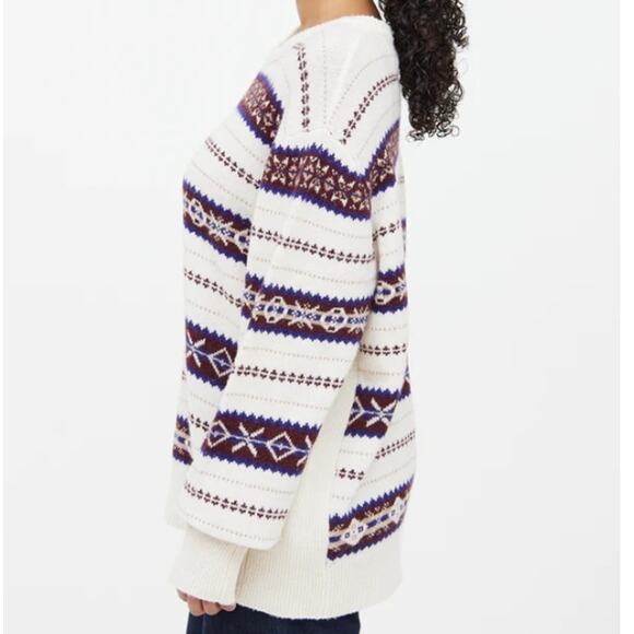 Rag & Bone Cream & Multicolour Knit Wool Sweater - Picture 3 of 8